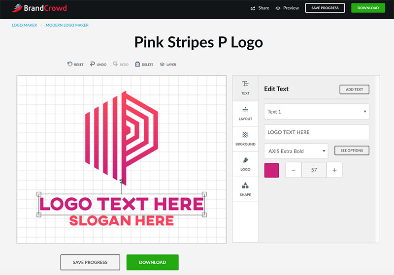 Pink Stripes Logo