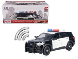 1:24 Lights & Sound - 2022 Ford Police Interceptor Utility Builder Kit (Black/White - Undecorated)