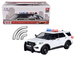 1:24 Lights & Sound - 2022 Ford Police Interceptor Utility Builder Kit (White - Undecorated)