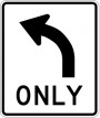 left turn only