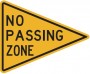 no passing zone sign