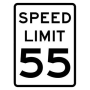 speed limit sign 55