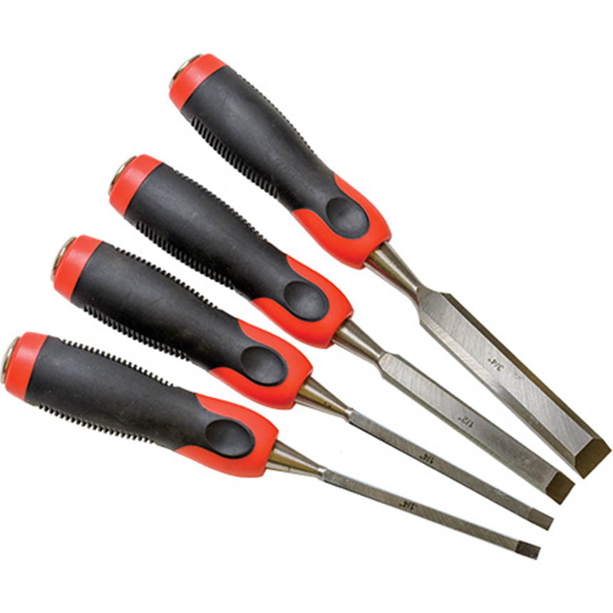 All Steel Wood Chisels 4 pc Set MLCS Woodworking