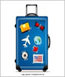 Book cover with image of suitcase