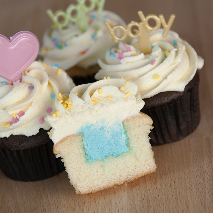 Gender Reveal Cupcake with Picks (6), Decorated Cupcakes elé Cake Co.
