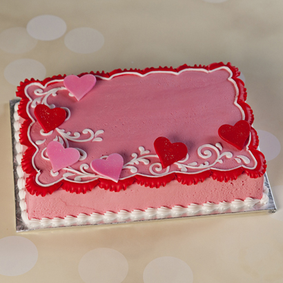 Romantic Hearts - Full Sheet, Romantic Hearts : elé Cake Co.