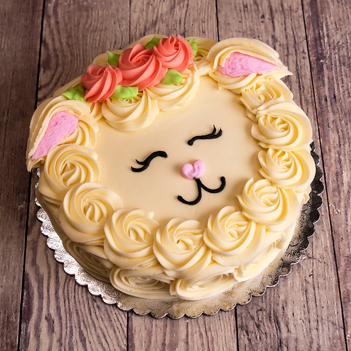 Lamb Face Cake 10 Single Round, Lamb Face Cake elé Cake Co.