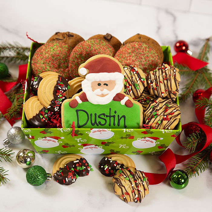 Santa's Stash Cookie Basket, Christmas Cookie Baskets elé Cake Co.