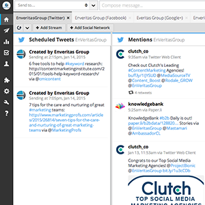 Hootsuite is a favorite tool at EVG.