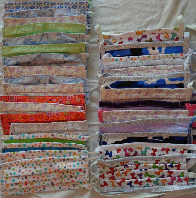 homemade fabric face masks