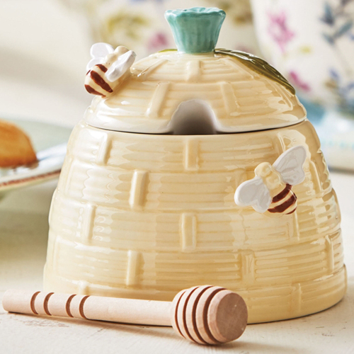 Bee Honey Pot & Dipper Set