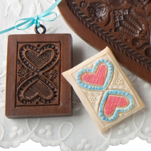 Four Hearts Cookie Mold, Fancy Flours