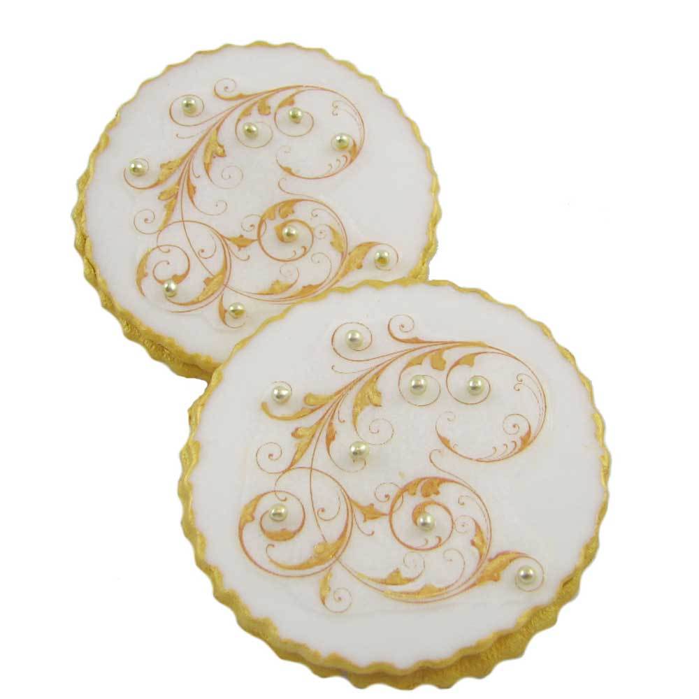 Gold Filigree Wafer Paper, Cookie Decorating Fancy Flours