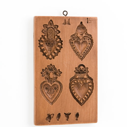 Four Hearts Cookie Mold, Fancy Flours