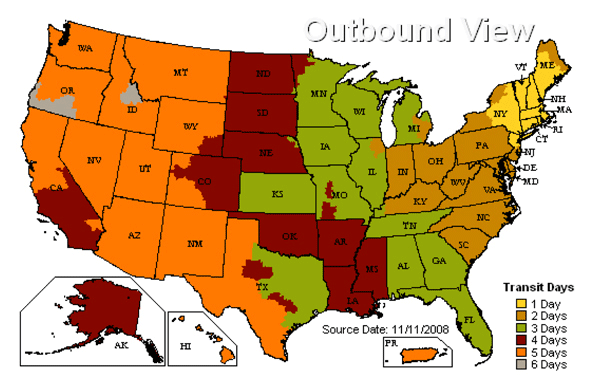 UPS Ground Transit Times