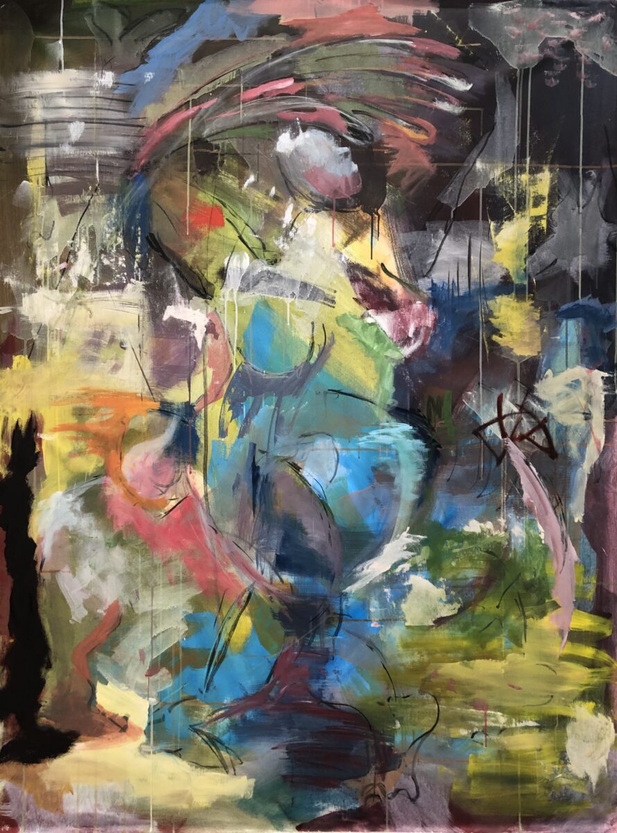 Fernando-Kolb-Acryl-Mischtechnik-auf-Leinwand-Frauenakt-Figur-2