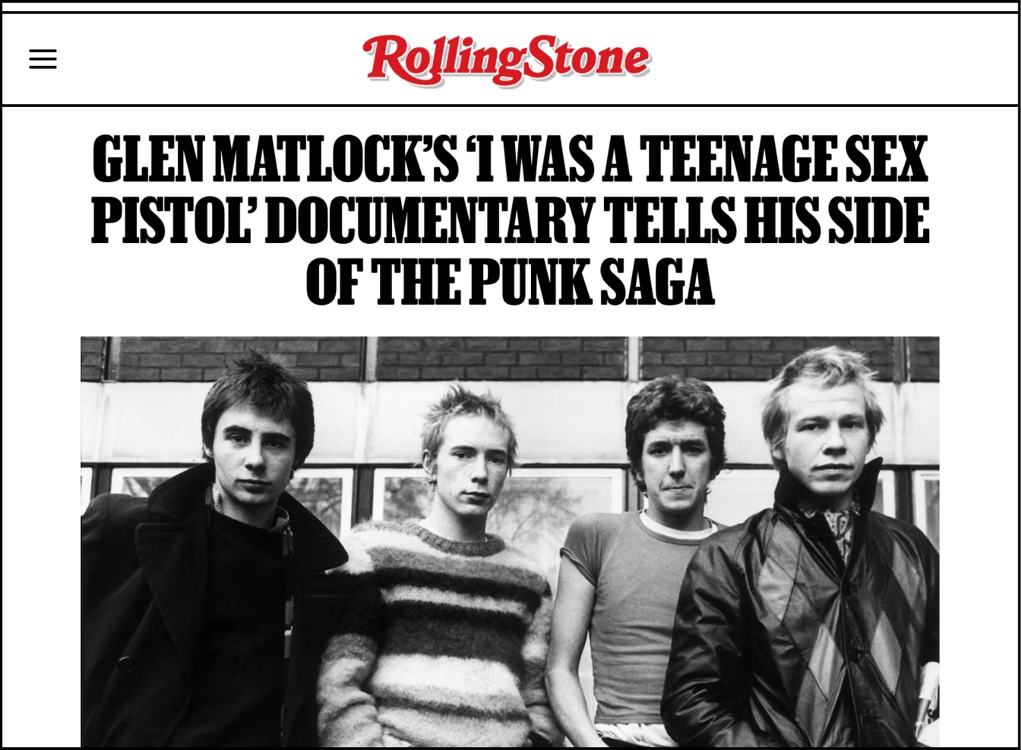 Glen Matlock’s ‘I Was a Teenage Sex Pistol’ Documentary Tells His Side of the Punk Saga