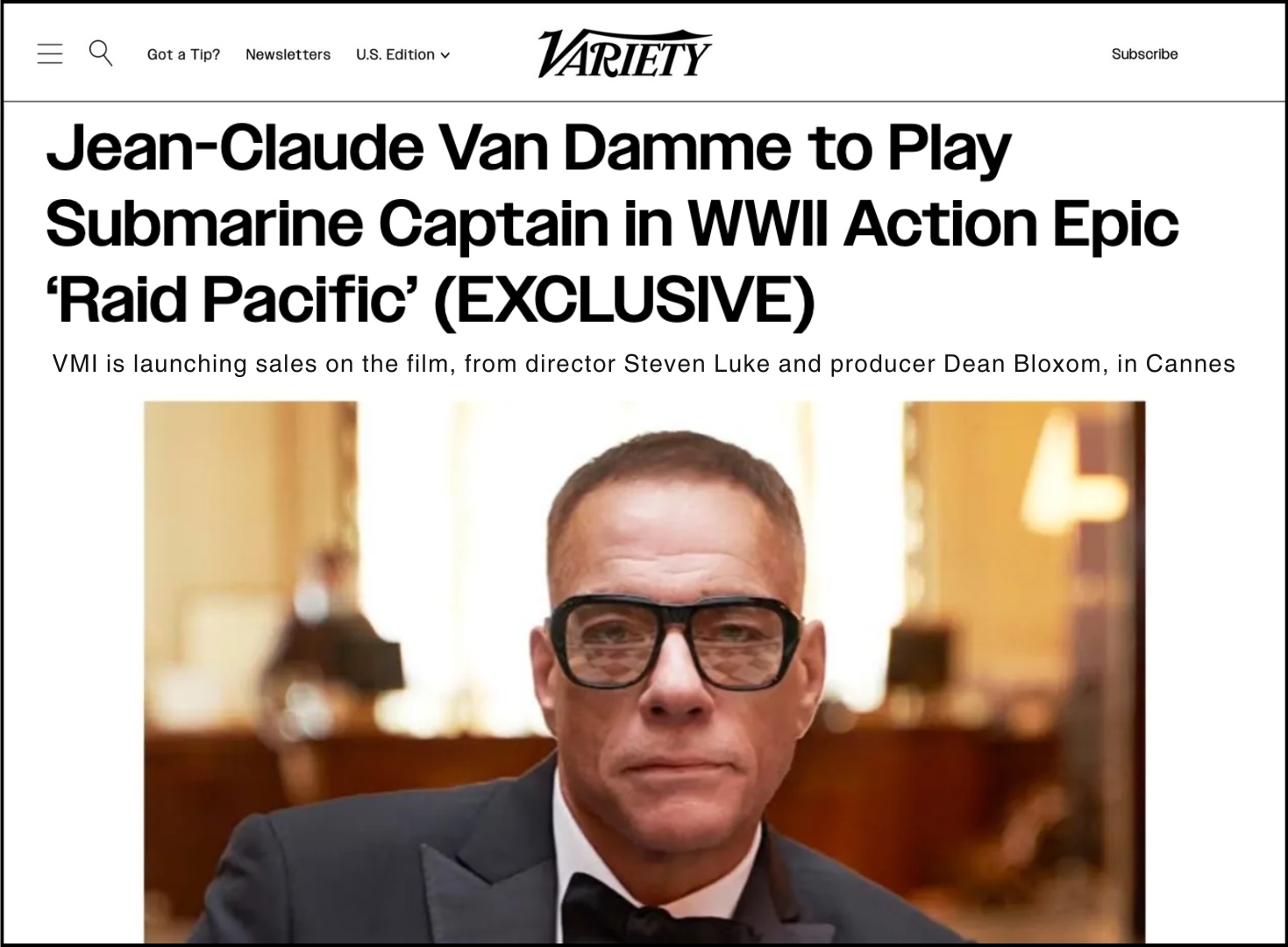 Jean-Claude Van Damme to Play Submarine Captain in WWII Action Epic ‘Raid Pacific’ (EXCLUSIVE)