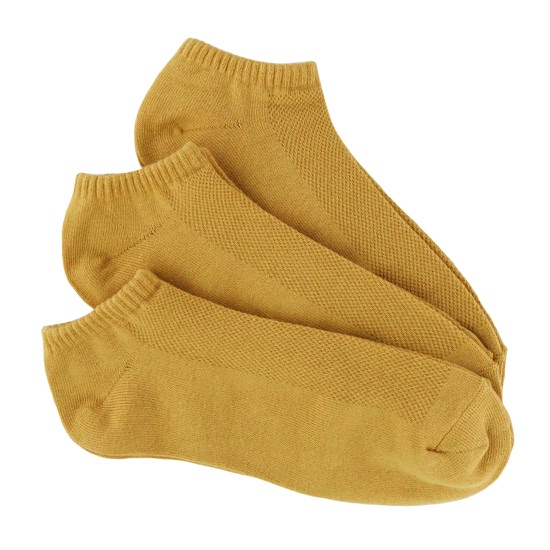Mustard Men's Bamboo NoShow Socks 3Pack, Mens Bamboo Socks Foot Traffic