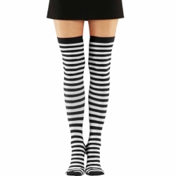 Black & White Thigh Highs Black & White Thigh Highs