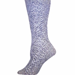 Platinum Snakeskin Tights-Large/Tall