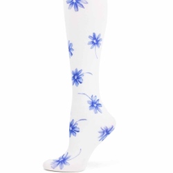 Delft Blue Daisies Adult Tights