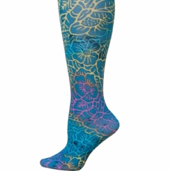 Floral Batik Tights-Large/Tall