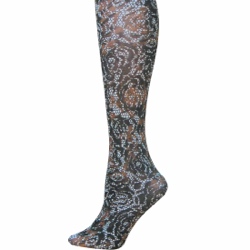 Floral Lace, Brown Tights
