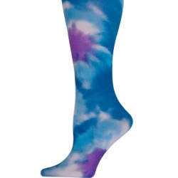 Sky Tie -Dye Tights-Large/Tall