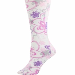 floral doodle Tights-Large/tall
