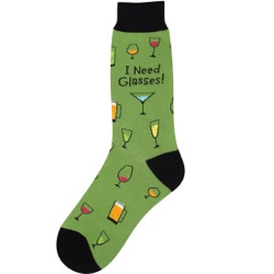 Men's Drink Until I Need Glasses Socks