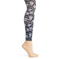 Optic Floral Footless Tights