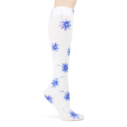 Delft Blue Daisies Trouser Socks