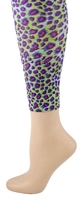Lime Cheetah Footless Tights Lime Cheetah Footless Tights