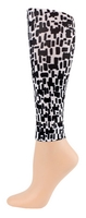 Black& White Squares Footless Tights Black& White Squares Footless Tights