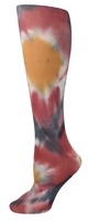 Tie Dye Grey&Red Trouser Socks