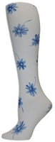 Delft Blue DaisiesTights-Large/Tall