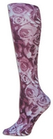 Burgundy Roses Trouser Socks