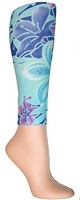 Purple Tropical Footless Tights-Large/Tall