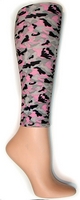 Pink Camouflage Footless Tights