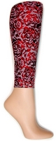 Floral Lace RED Footless Tights-Large/Tall Floral Lace RED Footless Tights-Large/Tall