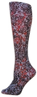 Floral Lace RED Tights-Large/Tall