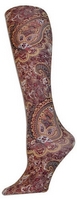 Brown Paisley Tights-Large/Tall