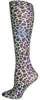 Lime Cheetah Trouser Socks