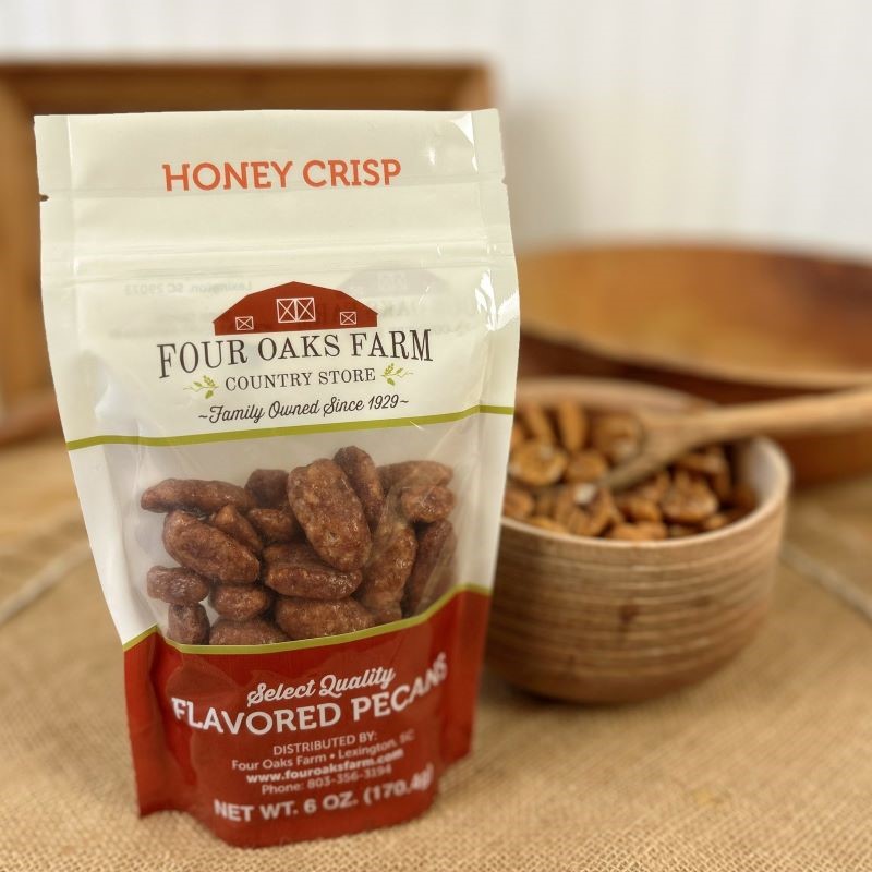 Honey Crisp Pecans 6 oz , Gourmet Pecans & Nuts Four Oaks Farm Country