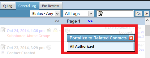 General Log with Globe Icon for Portal