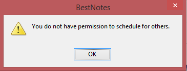 Schedule for Others permission setting
