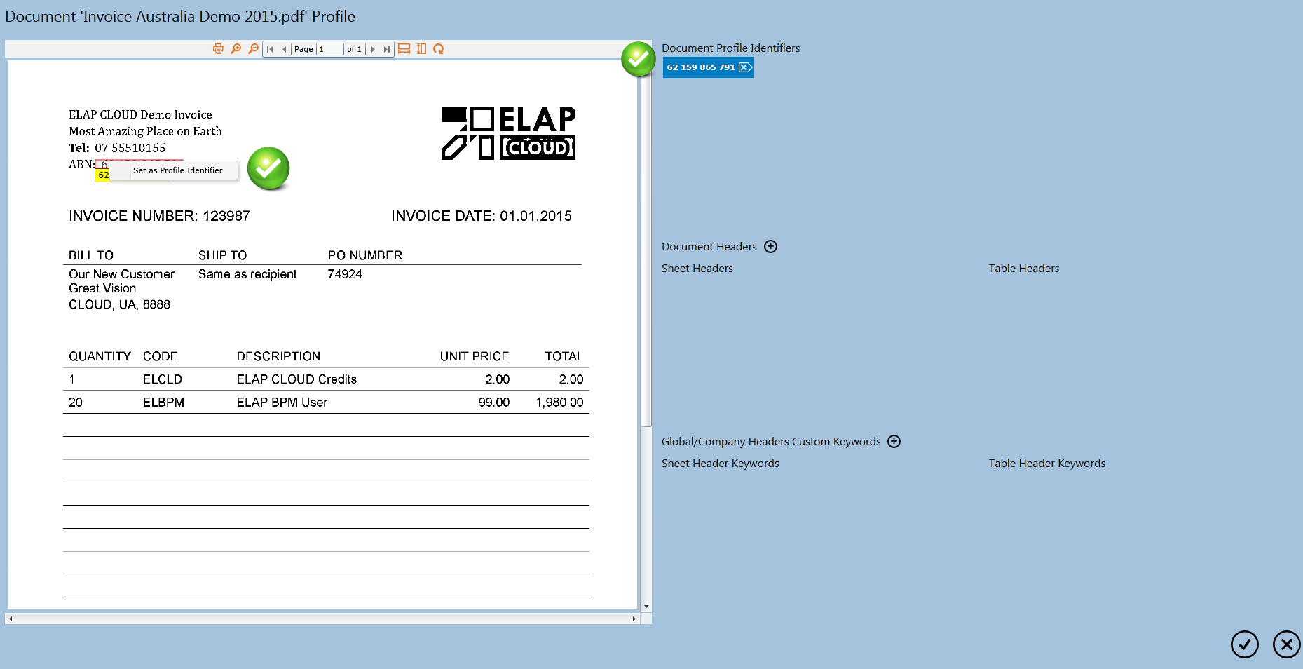 Working with Document Profiles : Efficiency Leaders Support