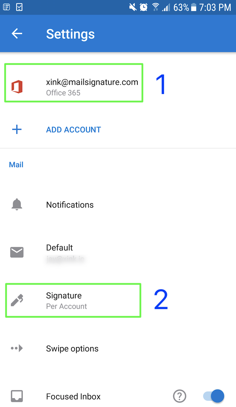 How To Test Email Signature For Android Device Office 365 The Emaii Signature Web Portal Help Center