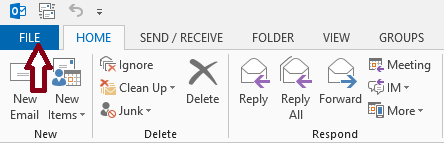 1.Click the File tab, and then click the Info tab in the menu.